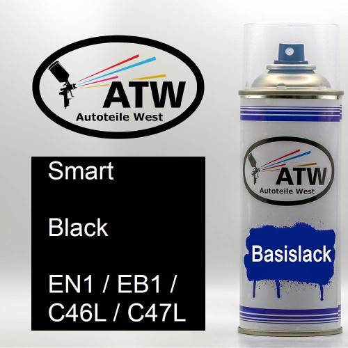 Smart, Black, EN1 / EB1 / C46L / C47L: 400ml Sprühdose, von ATW Autoteile West.